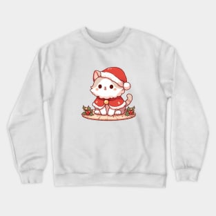 Cute Christmas Kitty Crewneck Sweatshirt